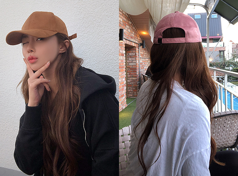 재고세일! 스웨이드쳇볼캡 패션캡 볼캡 새틴 광택 스트릿 모자
